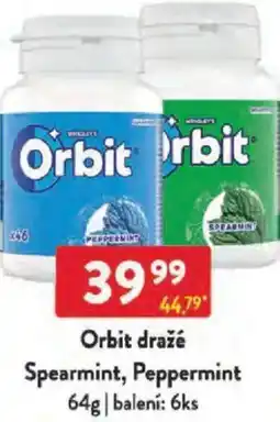 Qanto Orbit dražé Spearmint, Peppermint nabídka