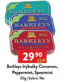 Qanto Barkleys žvýkačky Cinnamon, Peppermint, Spearmint nabídka