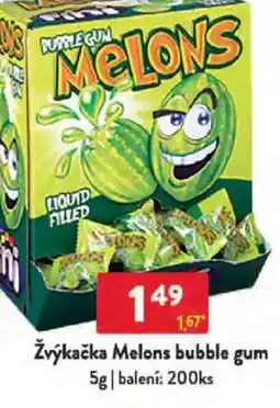 Qanto Žvýkačka Melons bubble gum nabídka