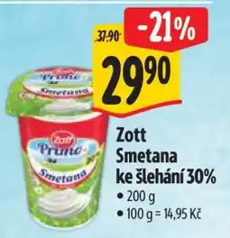Albert Zott Smetana ke šlehání 30% nabídka