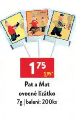 Qanto Pat a Mat ovocné lízátko nabídka