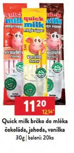Qanto Quick milk brčko do mléka čokoláda, jahoda, vanilka nabídka