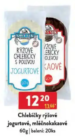 Qanto Chlebíčky rýžové jogurtové, mléčnokakaové nabídka