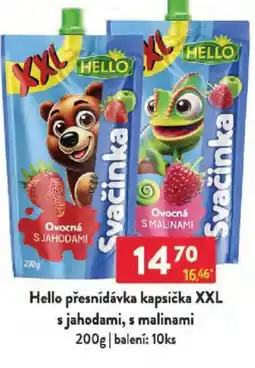 Qanto Hello přesnídávka kapsička XXL s jahodami, s malinami nabídka