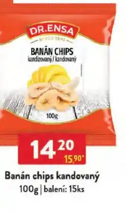 Qanto DR.ENSA Banán chips kandovaný nabídka