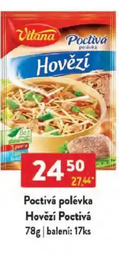 Qanto Vitana Poctivá polévka Hovězí Poctivá nabídka