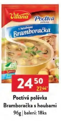 Qanto Vitana Poctivá polévka Bramboračka s houbami nabídka