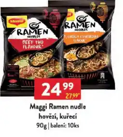Qanto Maggi Ramen nudle hovězí, kuřecí nabídka