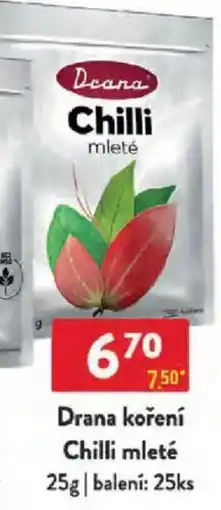 Qanto Drana koření Chilli mleté nabídka