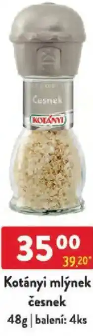 Qanto Kotányi mlýnek česnek nabídka
