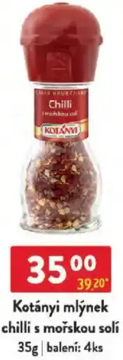 Qanto Kotányi mlýnek chilli s mořskou solí nabídka