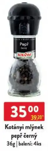 Qanto Kotányi mlýnek pepř černý nabídka
