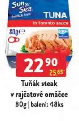 Qanto Tuňák steak v rajčatové omáčce nabídka