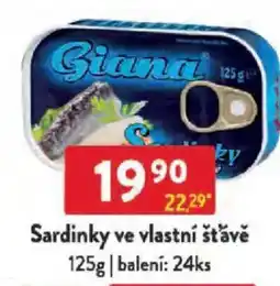 Qanto Giana Sardinky ve vlastní štǎvě nabídka