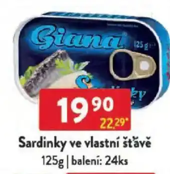 Qanto Giana Sardinky ve vlastní štǎvě nabídka