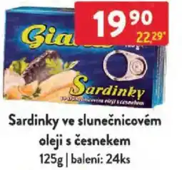 Qanto Giana Sardinky ve slunečnicovém oleji s česnekem nabídka