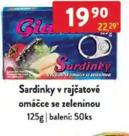 Qanto Giana Sardinky v rajčatové omáčce se zeleninou nabídka