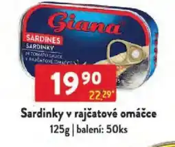 Qanto Giana Sardinky v rajčatové omáčce nabídka