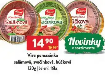 Qanto Viva pomazánka salámová, svačinková, bůčková nabídka