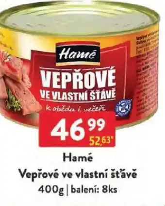 Qanto Hame Vepřové ve vlastní šťávě nabídka