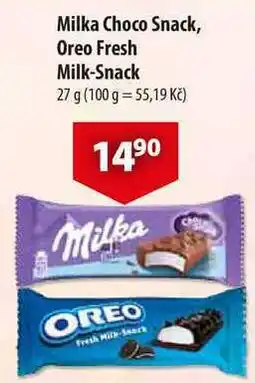 CBA Milka Choco Snack, Oreo Fresh Milk-Snack nabídka