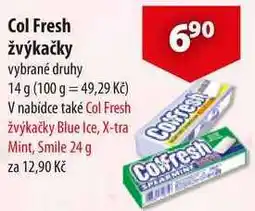 CBA Col Fresh žvýkačky nabídka