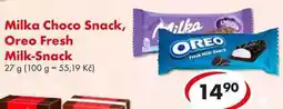 CBA Milka Choco Snack, Oreo Fresh Milk-Snack nabídka