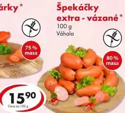 CBA Špekáčky extra - vázané nabídka