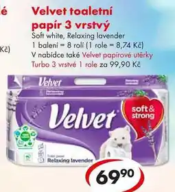 CBA Velvet toaletní papír 3 vrstvý, 8 rolí nabídka