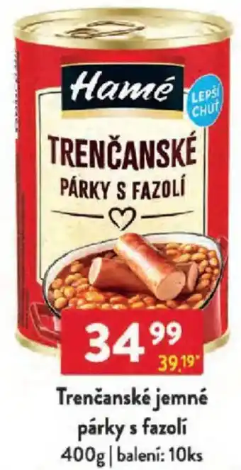 Qanto Hamé Trenčanské jemné párky s fazolí nabídka