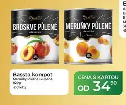 Tamda Foods Bassta kompot Meruňky Půlené Loupané nabídka
