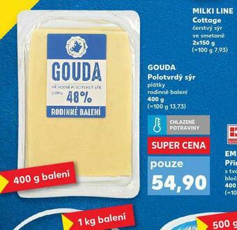 Kaufland Gouda polotvrdý sýr nabídka
