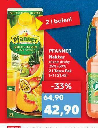Kaufland Pfanner nektar nabídka