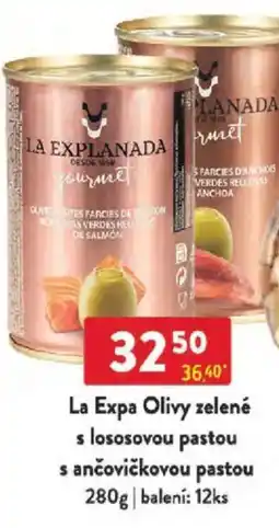 Qanto La Expa Olivy zelené s lososovou pastou s ančovičkovou pastou nabídka
