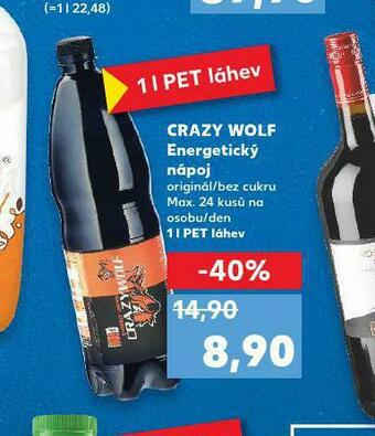 Kaufland Crazy wolf energetický nápoj nabídka