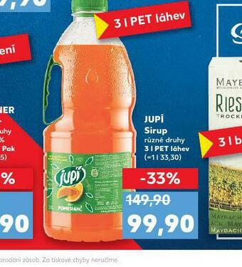 Kaufland Jupí sirup nabídka