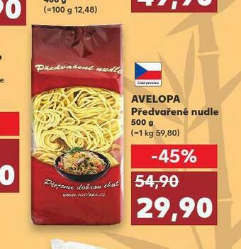 Kaufland Avelopa předvařené nudle nabídka