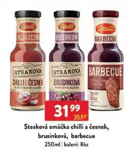 Qanto Steaková omáčka chilli a česnek, brusinková, barbecue nabídka