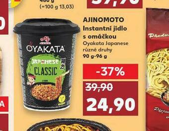 Kaufland Ajinomoto instantní jídlo s omáčkou nabídka