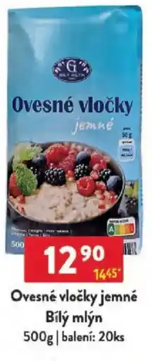 Qanto Ovesné vločky jemné Bílý mlýn nabídka