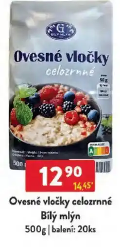 Qanto Ovesné vločky celozrnné Bílý mlýn nabídka