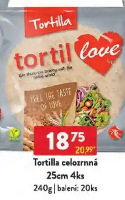 Qanto Tortilla celozrnná 25cm 4ks nabídka