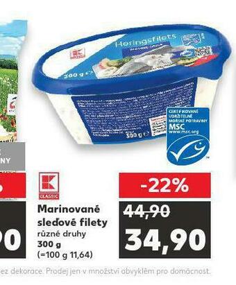 Kaufland Marinované sleďové filety nabídka