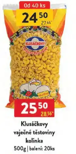 Qanto Klusáčkovy vaječné těstoviny kolínka nabídka