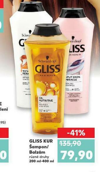 Kaufland Gliss kur šampon, balzám nabídka