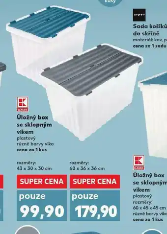 Kaufland Úložný box se sklopným víkem 60 x 36 x 36 cm nabídka