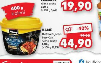 Kaufland Hamé hotová jídla nabídka