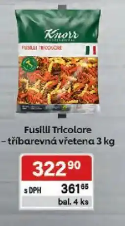 Qanto Knorr Fusilli Tricolore -tříbarevná vřetena nabídka