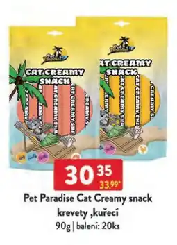 Qanto Pet Paradise Cat Creamy snack krevety,kuřecí nabídka