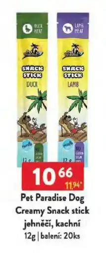 Qanto Pet Paradise Dog Creamy Snack stick jehněčí, kachní nabídka